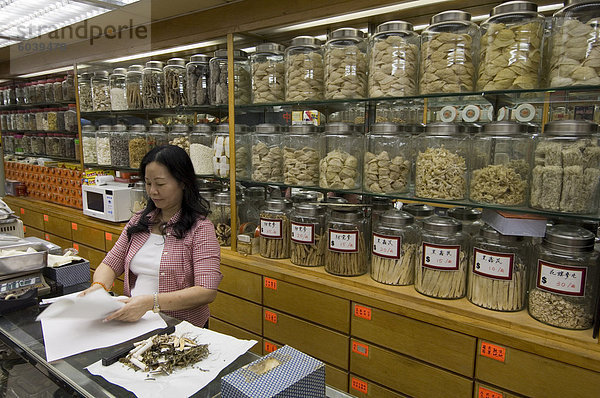 Traditionelle chinesische Medizin  Distrikt Sheung Wan  Hong Kong  China  Asien