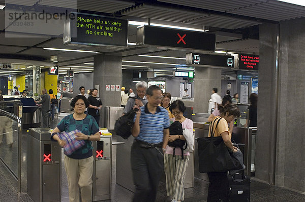 Tsim Sha Tsui MTR U-Bahnhof  Kowloon  Hongkong  China  Asien