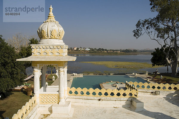 Hotel Palast Schloß Schlösser Ansicht Schwimmbad Asien Erbe Indien