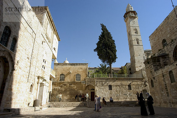 Innenhof der Kirche des heiligen Sepulchre  Altstadt  UNESCO-Welterbe Site  Jerusalem  Israel  Nahost