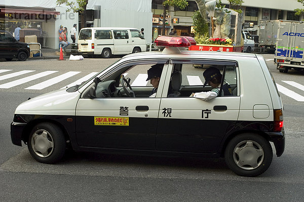 Kleine Mini Polizeiauto  Tokyo  Honshu  Japan  Asien
