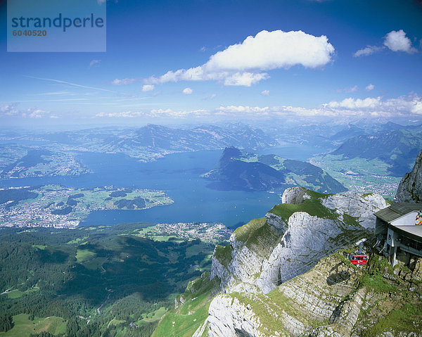 Europa über See Ansicht Berg Luzern Schweiz