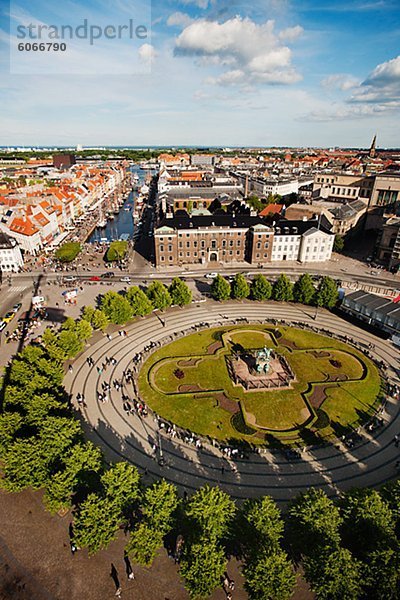 Erhöhte Ansicht der Stadt