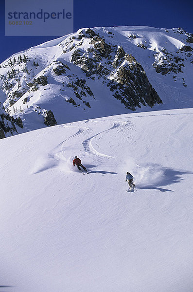 Frau  Mann  Skisport  Utah