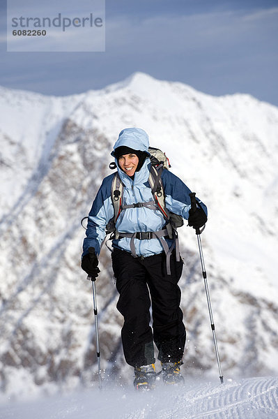 Frau  wandern  Ski  Utah