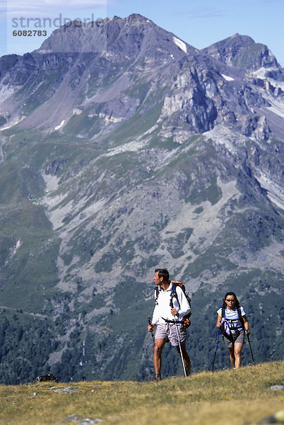 wandern  Alpen  Richtung  Verbier  schweizerisch  Zermatt