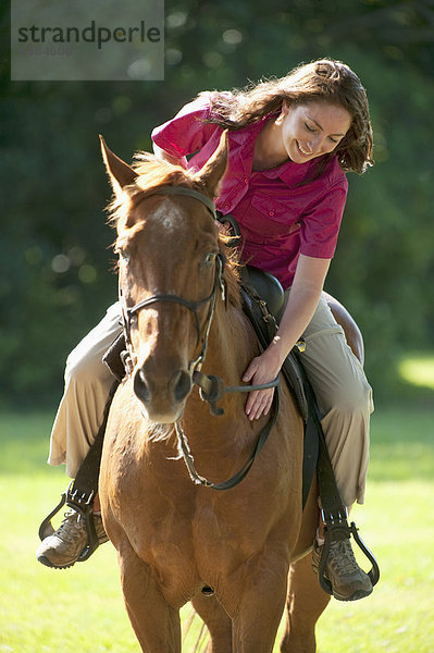 Frau  fahren  reiten - Pferd  Florida