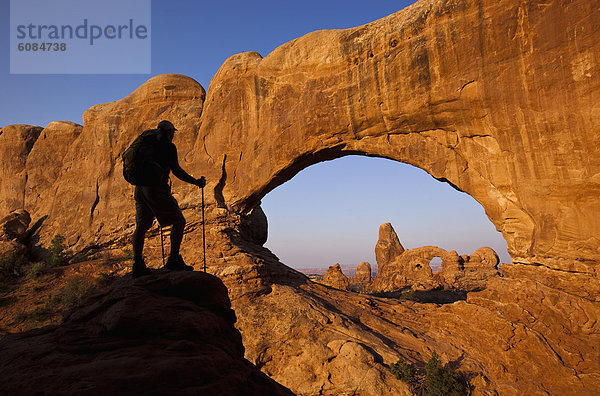 sehen  Silhouette  Brücke  wandern  Utah