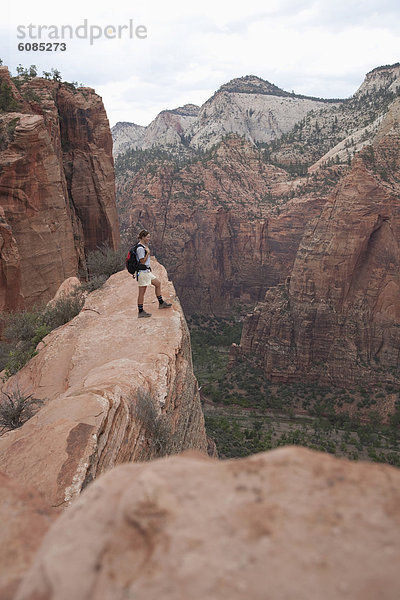 Frau  folgen  Ignoranz  landen  Zion Nationalpark  Utah