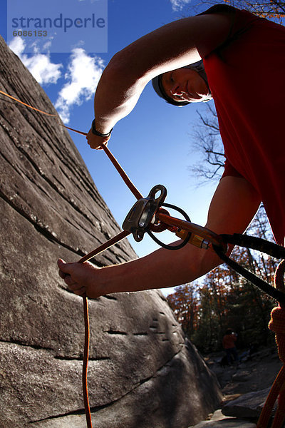 Bergsteiger  Kuppel  Felsbrocken  Kuppelgewölbe  Granit  North Carolina