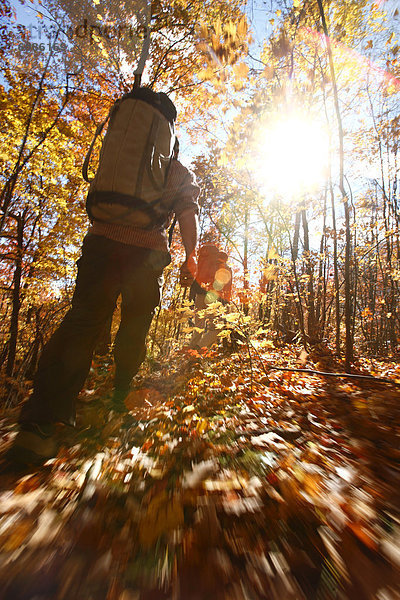 Bewegung  Fotografie  Bewegungsunschärfe  Wald  wandern  Herbst  North Carolina