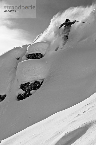 Mann  Loch  Skisport  Jackson  Hang  steil  Wyoming