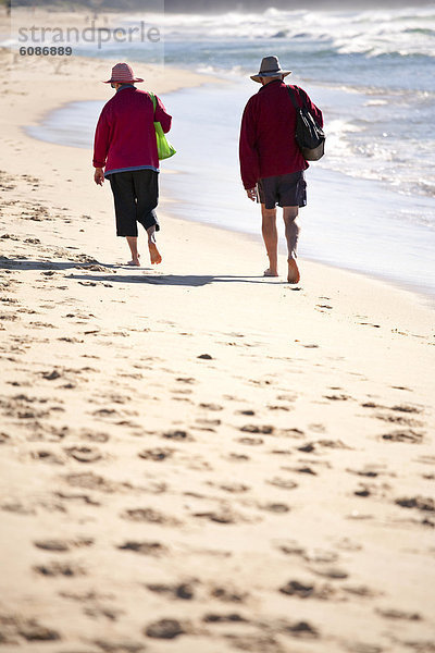 Sonnenstrahl  gehen  Strand  Senior  Senioren  Australien  Queensland