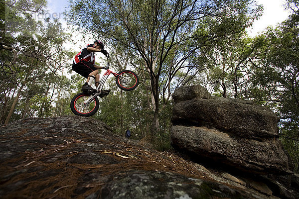 Felsbrocken  springen  fahren  Wald  Australien  Brisbane  Queensland