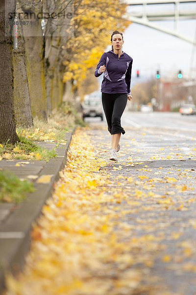 Frau  joggen