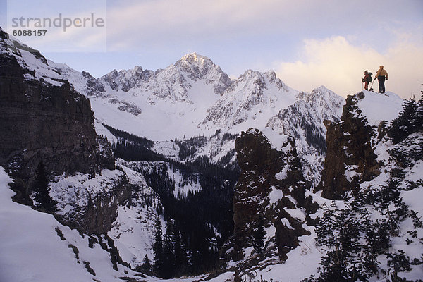 Fröhlichkeit  Sonnenaufgang  Ski  Mount Sneffels  Colorado  San Juan Mountains