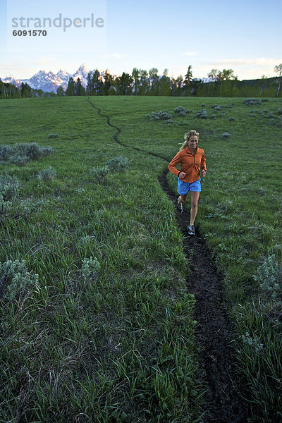 Frau  folgen  rennen  Wyoming