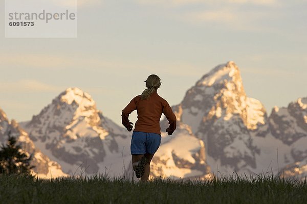 Frau  folgen  rennen  Wyoming
