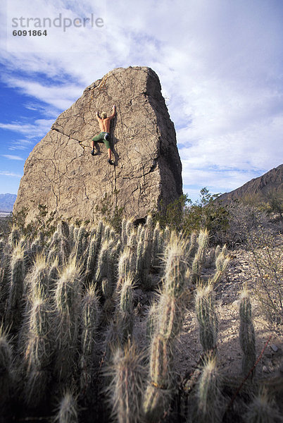 Mann  Mexiko  Freeclimbing
