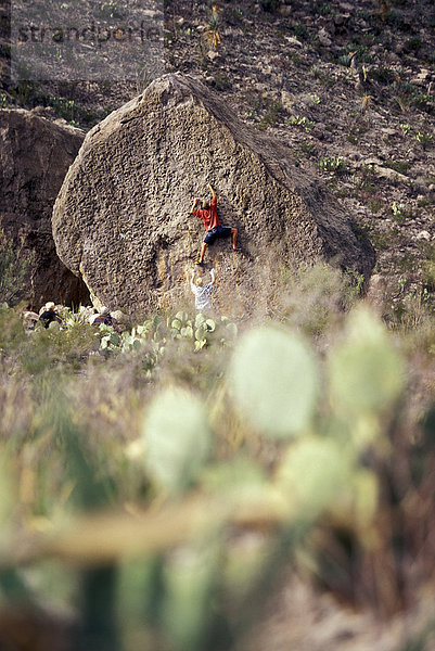 Mann  Mexiko  Freeclimbing