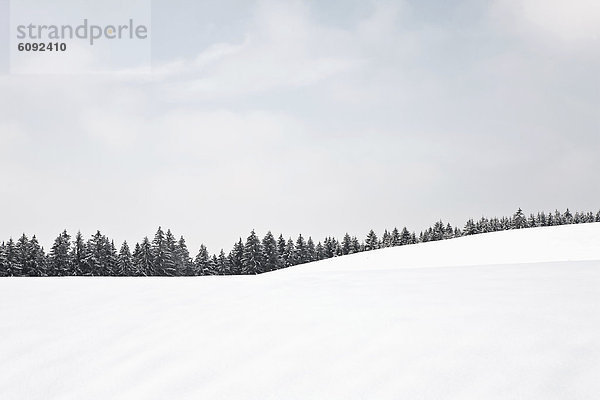 Deutschland  Bayern  Blick auf die Winterlandschaft