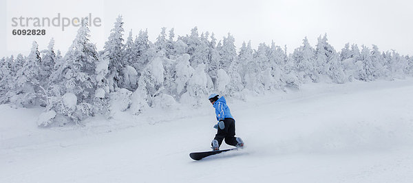 Snowboardfahrer  Frische  schnitzen  Hampshire  neu  Schnee