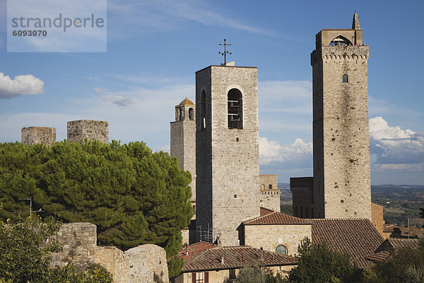 Europa  Italien  Provinz Siena  Blick auf San Gimignano