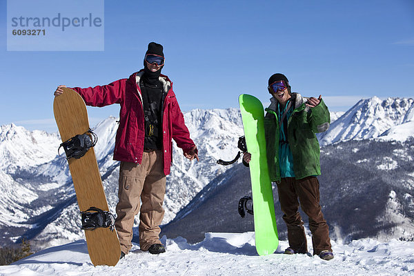 Snowboardfahrer  Begeisterung  junger Erwachsener  junge Erwachsene  2  jung  Erwachsener  Colorado