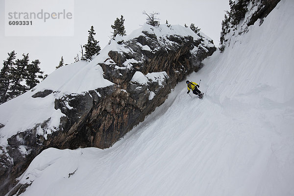 Skifahrer  schmal  Telemark