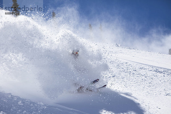 Skifahrer  Tag  Gesichtspuder  Sonnenlicht  Aufladezeit  Utah
