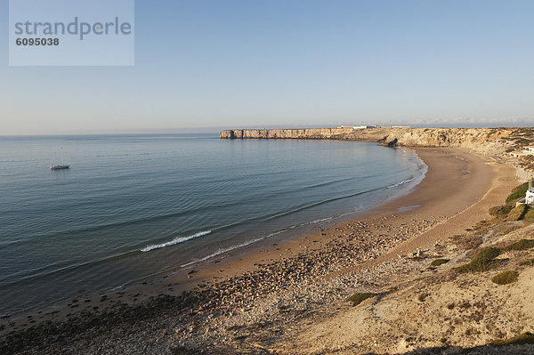 Portugal  Algarve  Sagres  Blick auf den Strand
