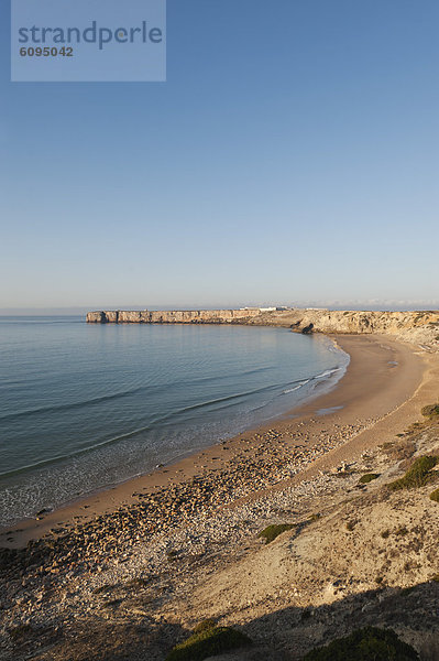 Portugal  Algarve  Sagres  Blick auf den Strand