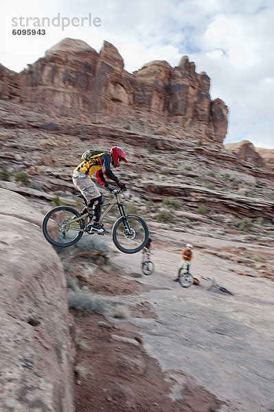 Berg  folgen  heraustropfen  tropfen  undicht  Downhill mountain biking  Moab