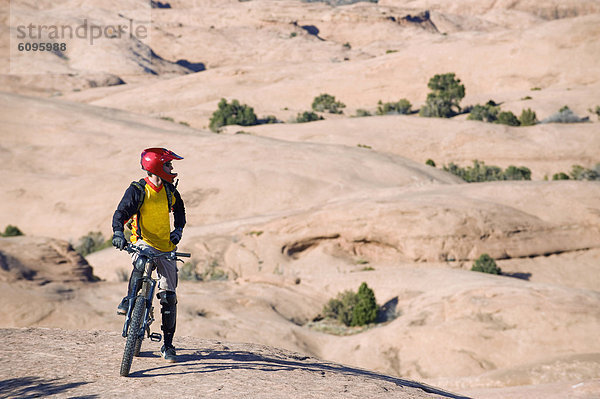 Berg  ruhen  folgen  fahren  Slickrock Trail  Moab  mitfahren