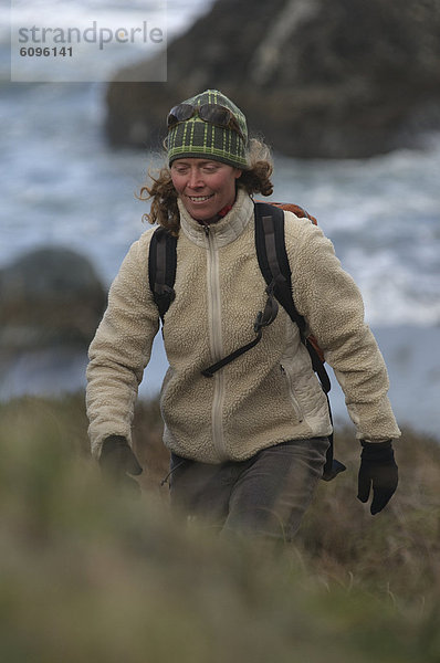 nahe  Frau  Strand  Küste  wandern  Oregon