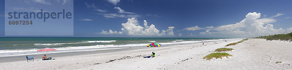 Panorama  Strand  weiß  Sand  Ansicht  Florida