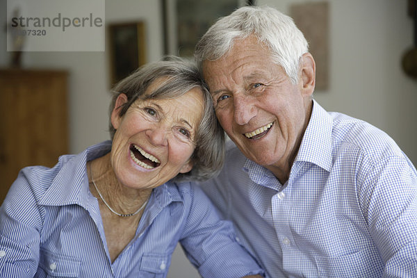 Germany  Bavaria  Senior couple smiling  portrait