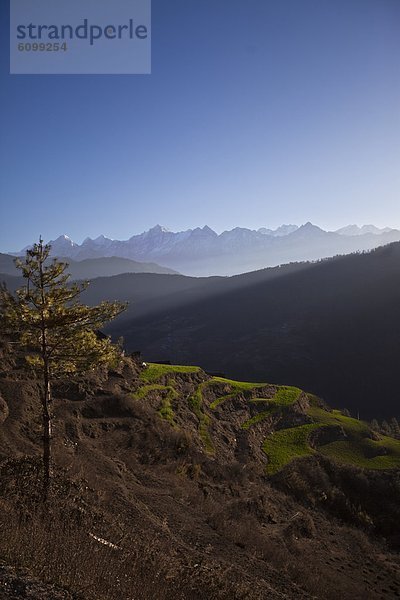 entfernt  Berg  Landschaft  Feld  Nepal  Mount Everest  Sagarmatha  Distanz