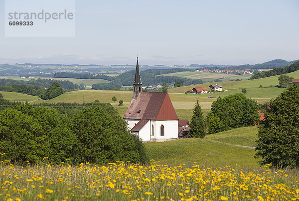 Österreich  Flachgau  Blick auf die gotische Kirche