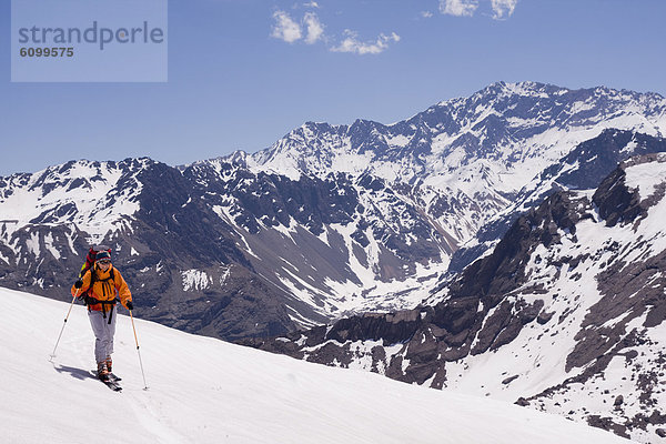 Bergsteigen  Frau  Berg  Ski  Anden  Chile