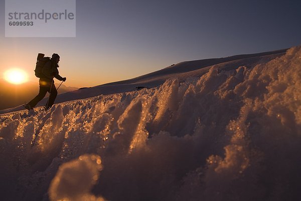 Berg  Mann  Sonnenuntergang  Skisport  Anden  Chile