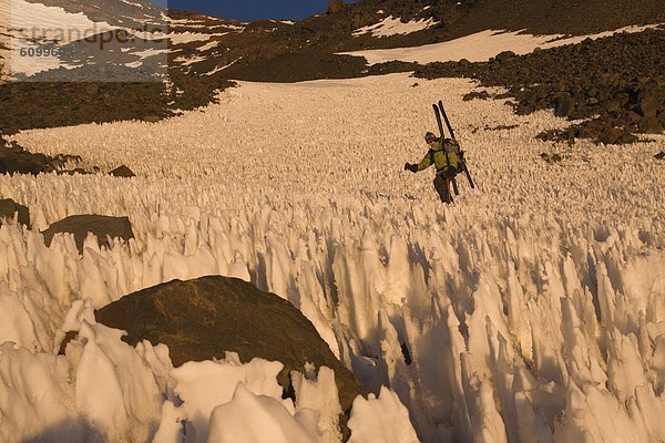 Berg  Mann  Sonnenuntergang  Skisport  Anden  Chile