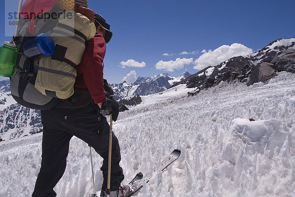 Bergsteigen  Berg  Mann  Ski  Anden  Chile