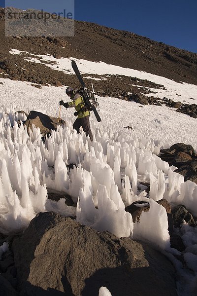 Bergsteigen  Berg  Mann  Ski  Anden  Chile