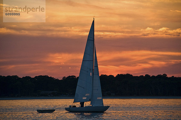 Sonnenuntergang  Tretboot  Insel  South Carolina