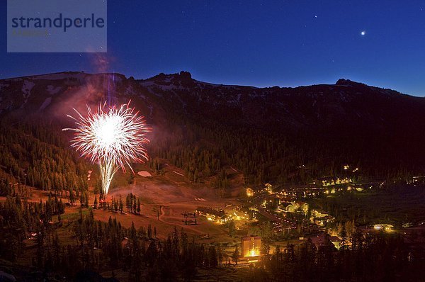 Berg  Sommer  Tal  Urlaub  beleuchtet  Kalifornien  Feuerwerk