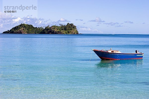 Wasser Ruhe fließen Boot blau Fiji