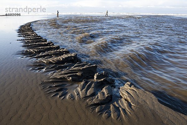 Muster  Sand  Bach  angreifen  Olympic Nationalpark  Erosion