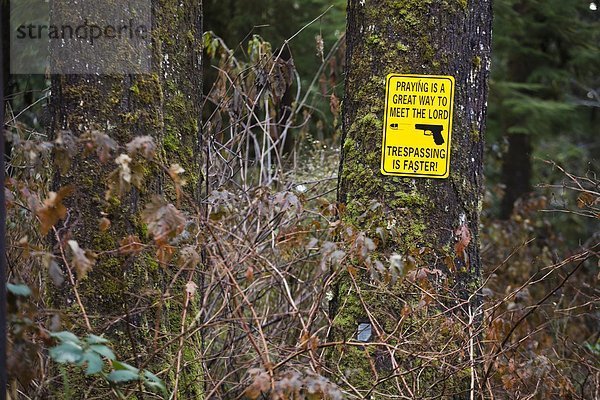 Zeichen  See  unerlaubtes Betreten  vorwärts  Olympic Nationalpark  North Shore  Signal