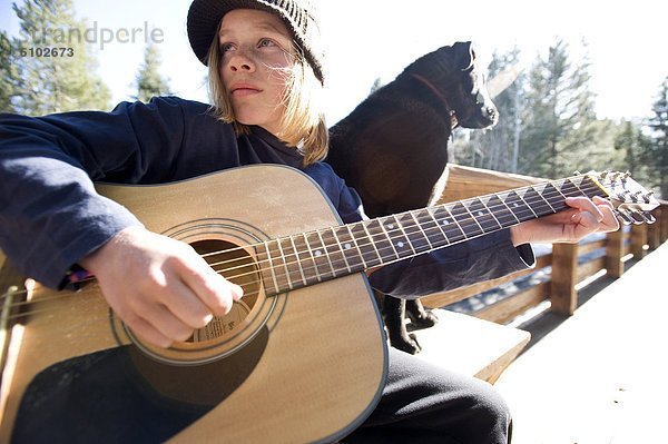 Junge - Person  See  Gitarre  Spiel  Kalifornien